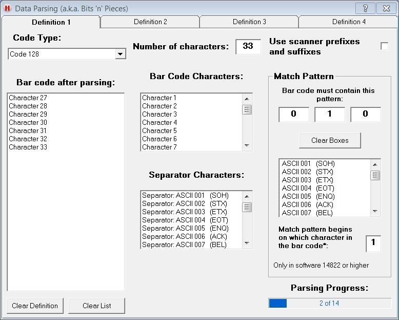 MetroSet2 data parsing for EAN-128 or GS1-128