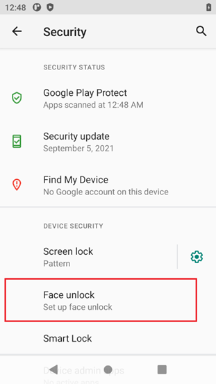 Face unlock feature user guide