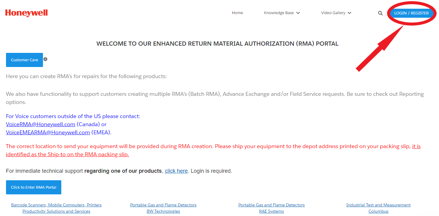 Australia and New Zealand ANZ Return Material Authorization (RMA) Portal