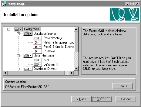 How to do an Advanced Install of PostgreSQL?