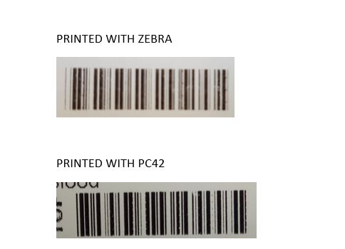 Why the PC42D is missing the first bar of a CODE 39?