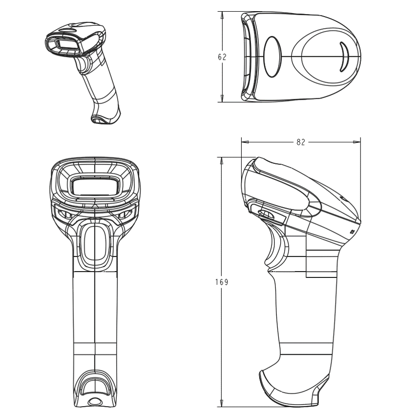 Where to find the Voyager 1450g scanner dimensions drawing?