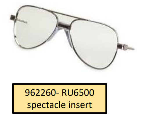What is the part number of the RX insert for the RU6500?