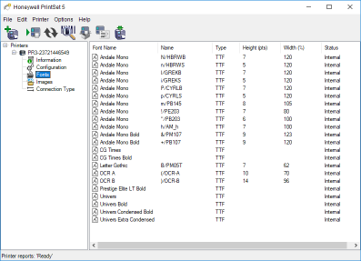 Install font with defined code page for ESC/P EZPrint