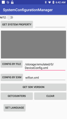 How to successfully use Android OS SDK function ApplyConfigByFile