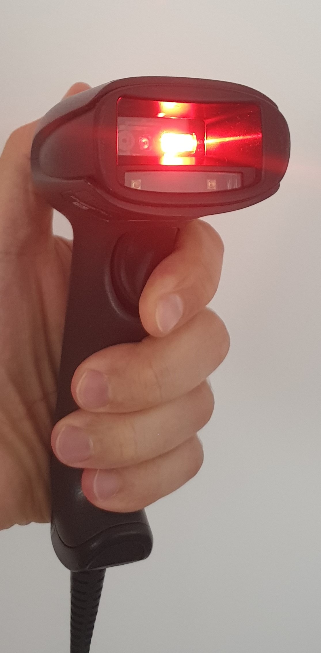 How to display only the aimer / red bar before the barcode is selected