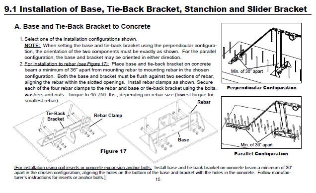 How to install the SGC base into concrete?