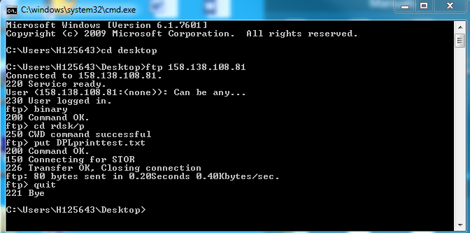 E-Class MKIII Advanced: How to print using FTP?