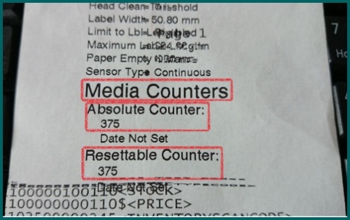 What is the best way to get absolute counter on the RL printer series?