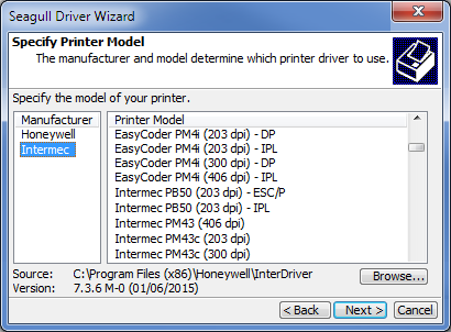 How to install a networked printer using the Honeywell Driver Wizard