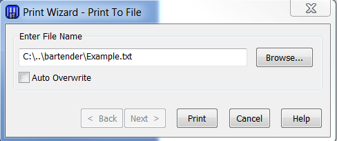 How to get commands sent by Bartender when printing a label?