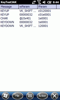 How to test a keyboard remap on Windows Mobile?