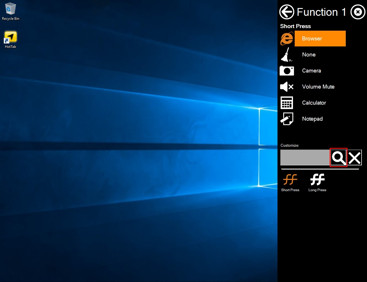 RT10 WIN10 Bind On-Screen Keyboard to a function key