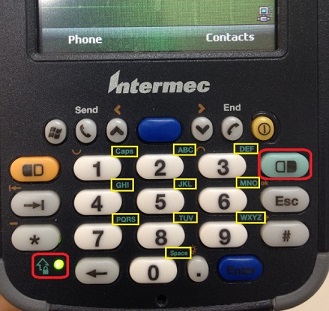 CN3 Numeric Keypad: How to type in characters or letters.