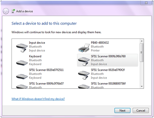 Installing an Intermec Bluetooth scanner in the SPP mode with Windows ...