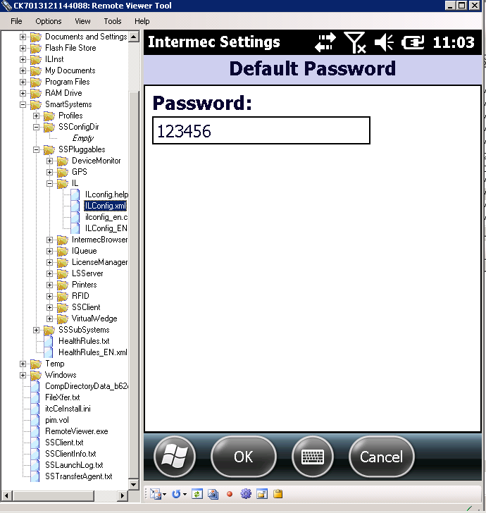 How does the password stored for the ILaunch application?