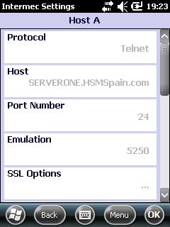 How to enter the host IP address in ITE