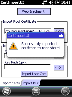 How to install a root certificate in Honeywell Windows Devices?