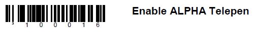 How to enable Telepen symbology?