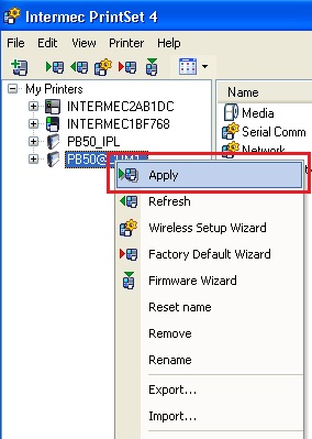 How to import or export settings from the former Honeywell printers?