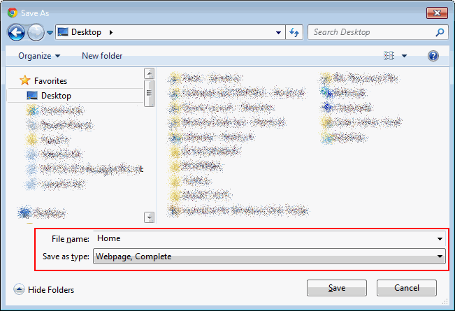 How to save a web page for support analysis?