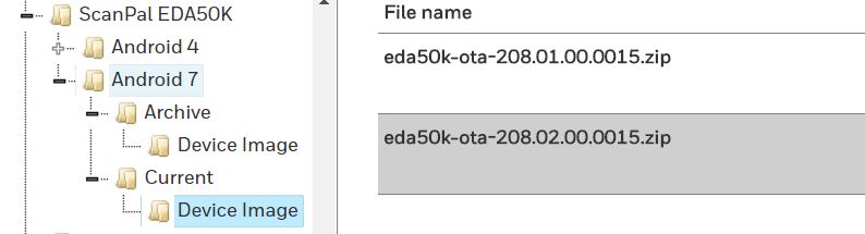 How to identify the Android 7 Kernel GMS and No GMS file for EDA50K?