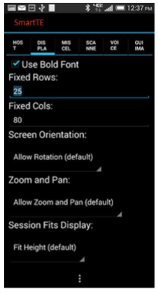 Display Settings on SmartTE