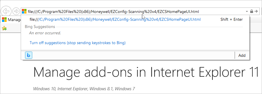 Open EZConfig in Internet Explorer on Windows 11 or Windows 10 when IE ...