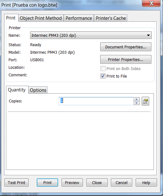 How to get commands sent by Bartender when printing a label?