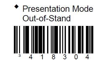 How to enable 'Presentation Mode' for 'Out-of-Stand' use for the Focus  scanner?