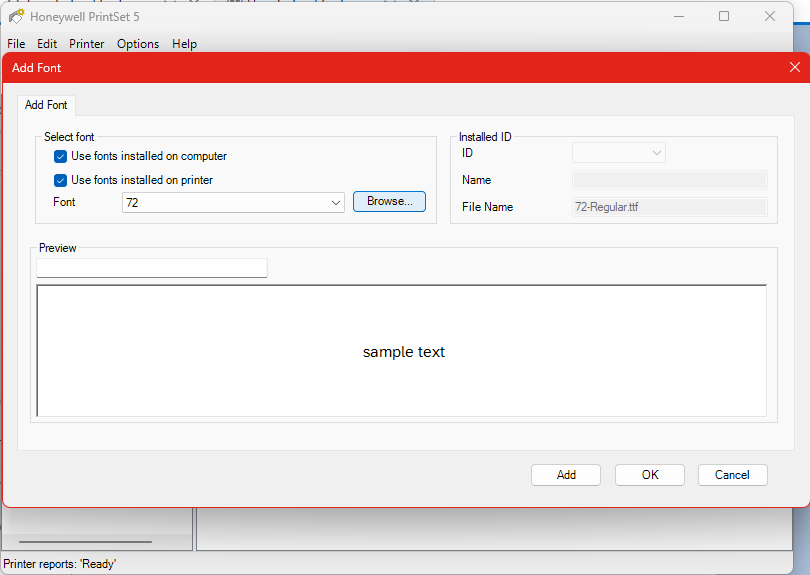 How to load fonts and images on Honeywell printers using PirntSet 5